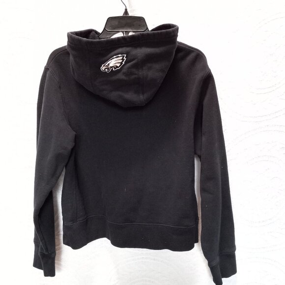 Reebok Eagles Black Zippered Hoodie Sweatshirt Size LG (T-376) - Picture 8 of 11